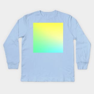 green and yellow neon Kids Long Sleeve T-Shirt